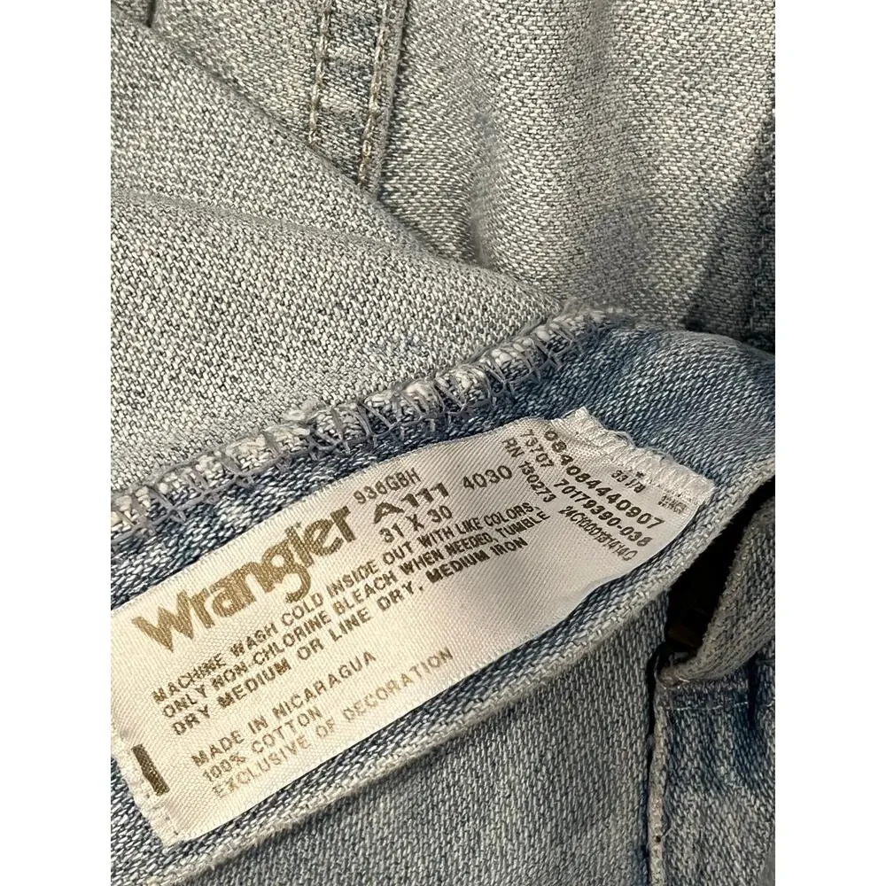 Wrangler Straight Fit Jeans A111 4030 Mens 31x30 - Picture 3 of 3